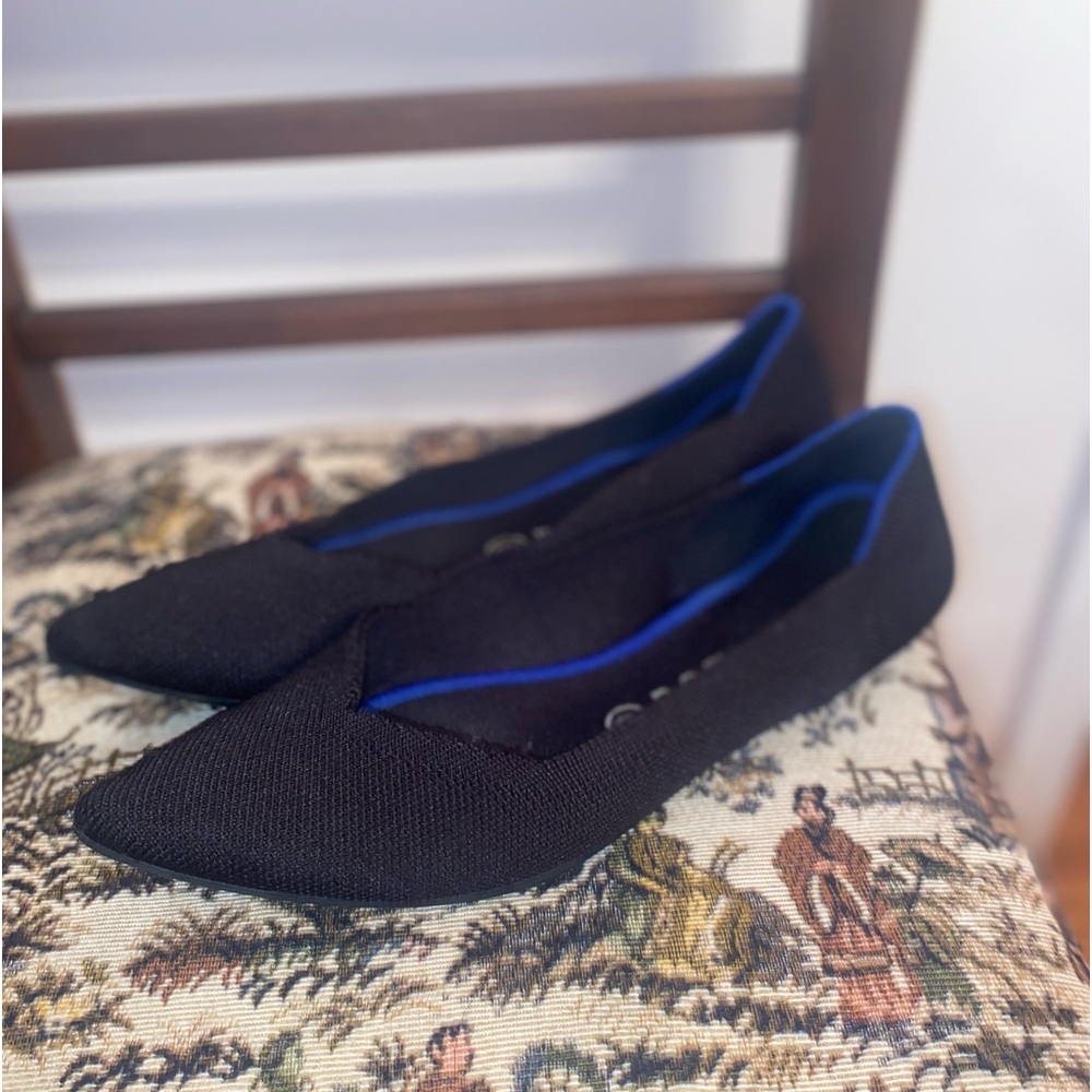 Rothy’s Black Pointed Toe Flat, sz 9.5 - Picture 9 of 15